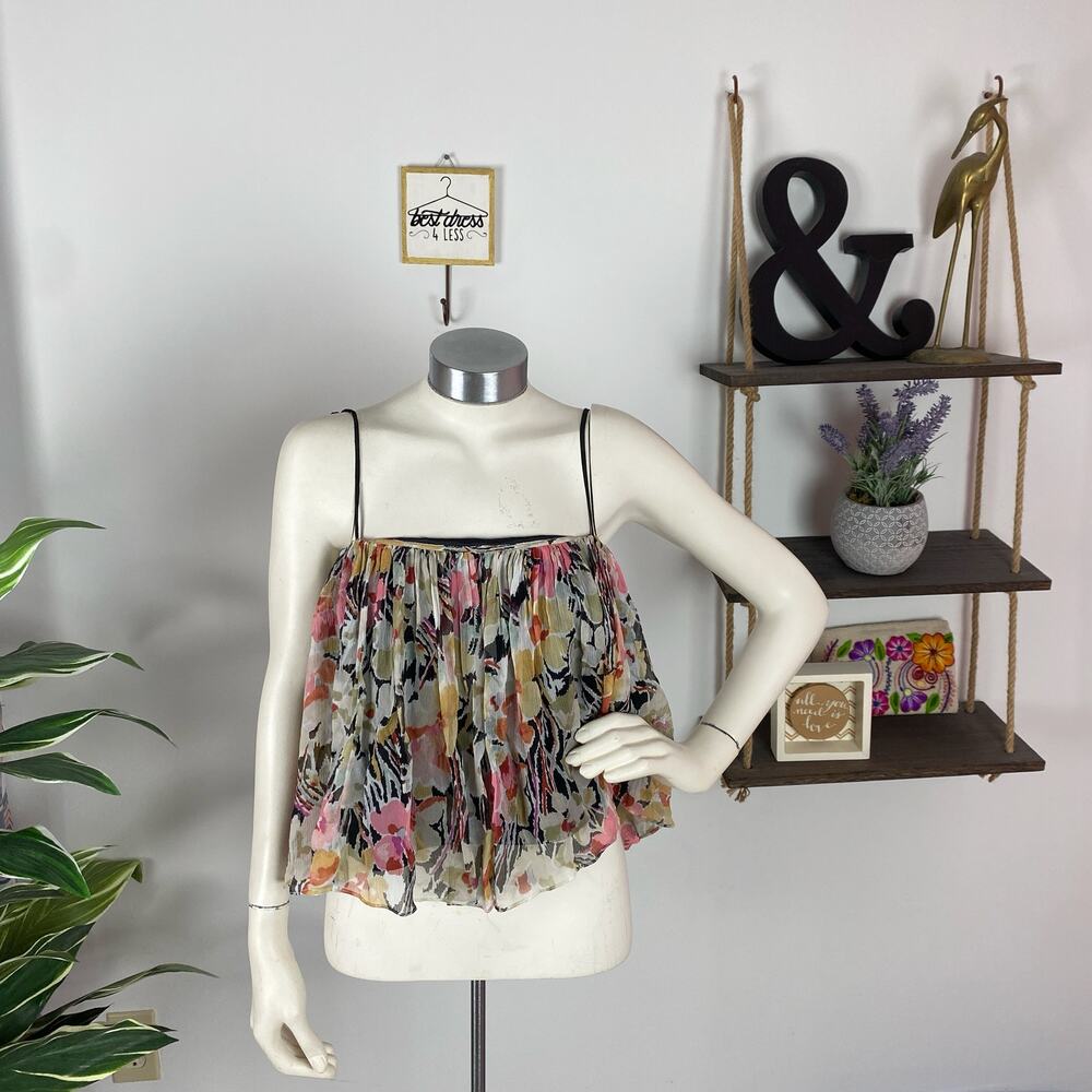 Elizabeth & James Silk Taura Flora Print Tank Top